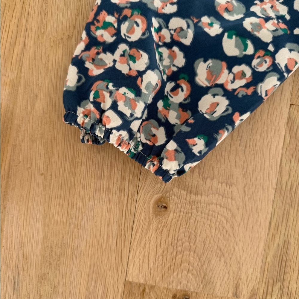 Michele McDowell Navy Floral Blouse - Picture 5 of 9